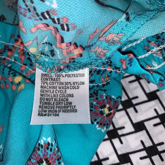 Red Camel Boho Top with Aztec Design and Tassles - Picture 6 of 6